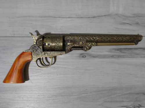 Ornate Outlaw Revolver Non-Firing Replica, Western Style Colt 1851 Navy .36