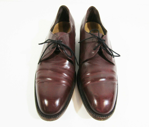 Lucchese Bootmaker Men's Damon Burgundy Oxford Shoes Size 8 **LIGHT SCUFFS**