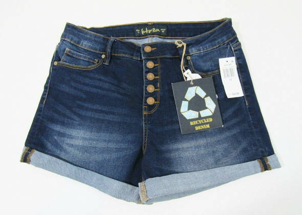 Indigo Rein Recycled Women's Dark Wash Recycled Denim Shorts Size 13 **NWT**