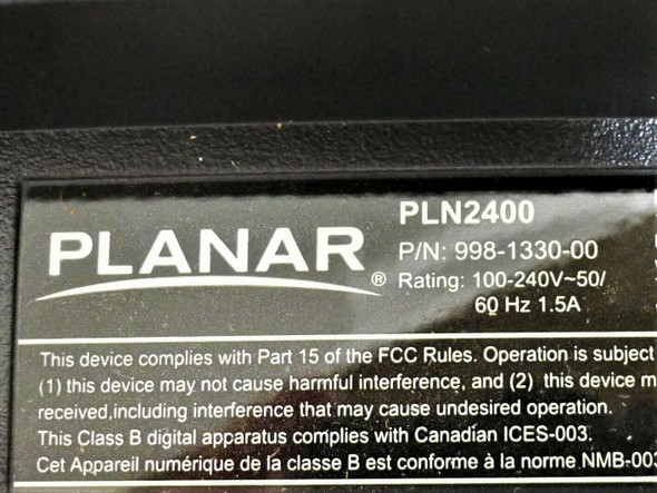 Planar PLN2400 Full HD 24" Monitor *NEW, Without Original Box*