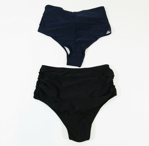 Women's Set of 2 Zaful & Cocopear  Swimsuit Bottoms, Black & Navy Size M/6 **NEW