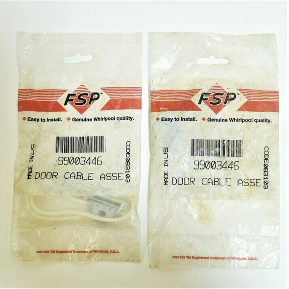 Whirlpool Dishwasher Door Cables (2) 99003446 *NEW*