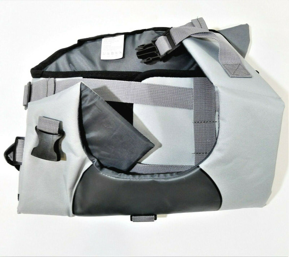 Kuoser Grey Shark Fin Dog Life Jacket w/ Sunglasses Size L *NEW, Open Package*