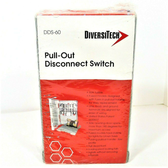 Diversitech DDS-60 Pull-Out Disconnect Switch *NEW, Sealed*