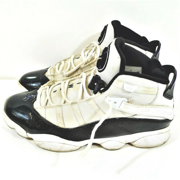 Nike Air Jordan 6 Rings Concord 322992-104 Black & White Sneakers Men's Size 10 