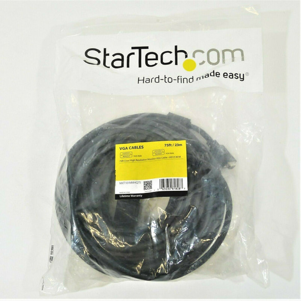 StarTech 75 ft. Coax High Resolution Monitor VGA Cable - HD15 M/M *NEW*