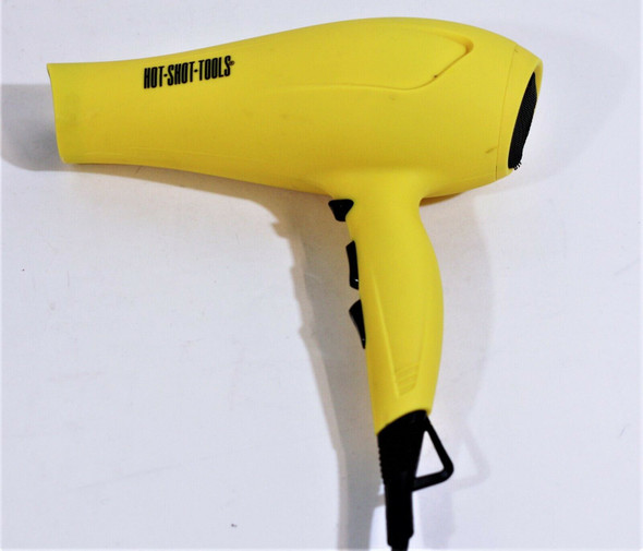 Hot Shot Tools Yellow Two Speed Three Heats Blow Dryer *Tested, Works*