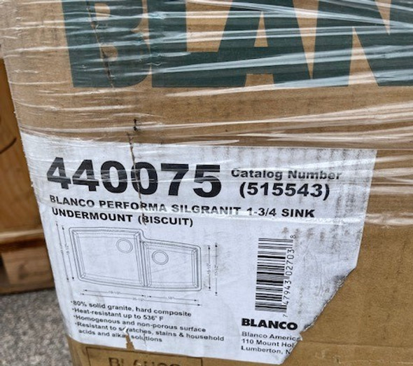 Blanco 440075 Biscuit Performa Silgranit Undermount 1-3/4 Bowl Kitchen Sink  NEW - LOCAL PICKUP ONLY, AUSTIN TX