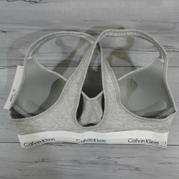 Calvin Klein Grey Modern Cotton Lift Bralette Size L *NEW w/ Tags*