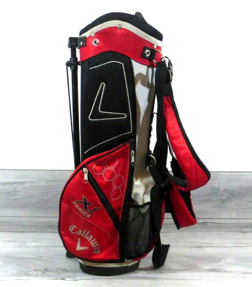 Callaway XJ Series Junior Golf Bag Red Black Kids Youth Kick Stand *Used
