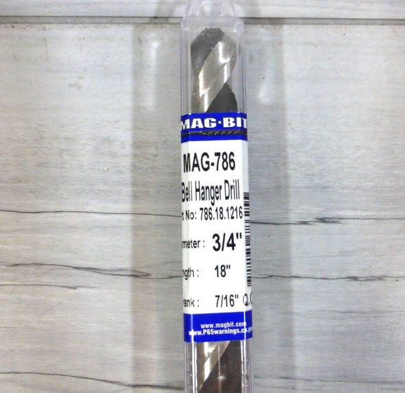 MAGBIT 786 -18.1216 MAG-786 3/4" x18" Carbon Steel Bellhanger Drill Bit - *New