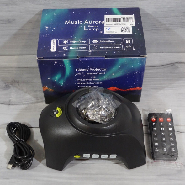 Northern Light Aurora Projector & Music Speaker + Remote (Black) *NEW, Open Box*