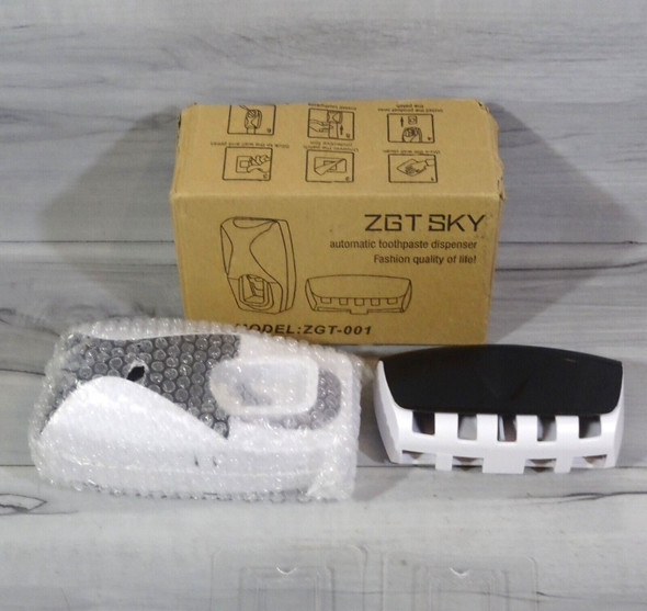ZGTSKY Automatic Toothpaste Dispenser & Toothbrush Holder Set *NEW, Open Box*