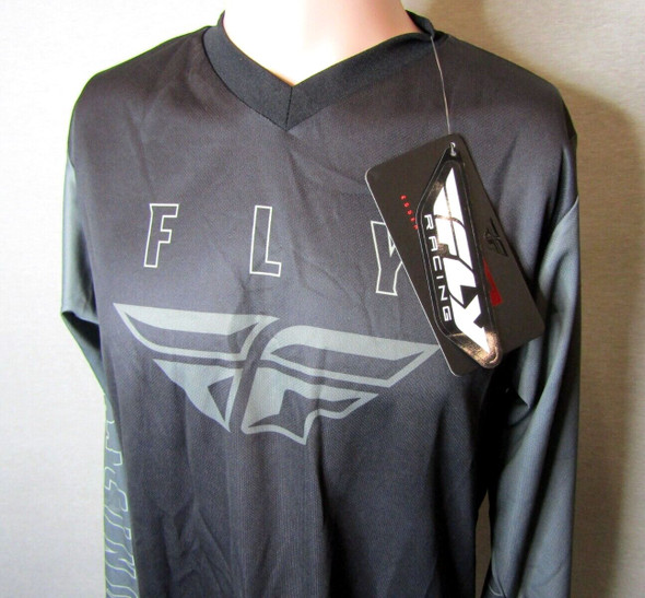 Fly Racing Jersey F-16  Black & Gray - Longsleeve - Mens Medium - *New with tags