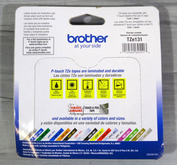 Brother P-touch TZE-131 Tape, 1/2" *NEW*