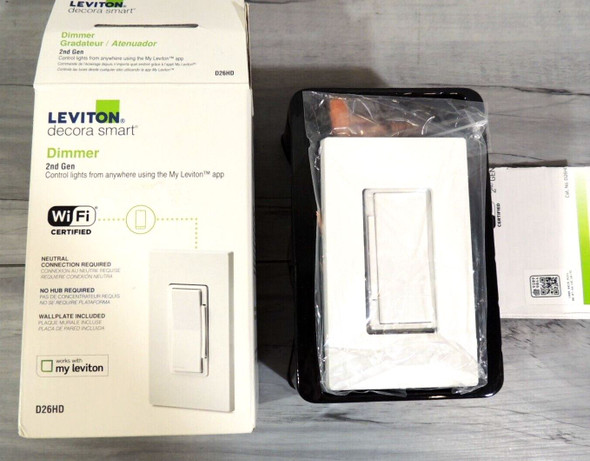 Leviton D26HD 2nd Generation Decora Smart Wi-Fi Dimmer *New Open Box