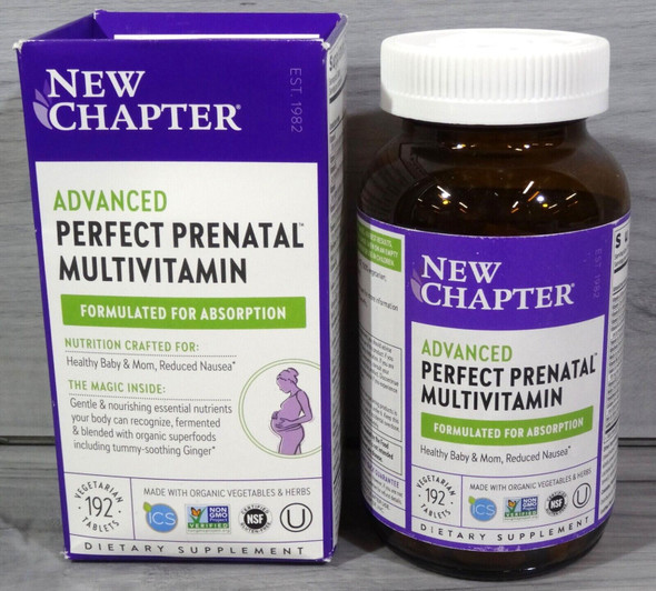 New Chapter Prenatal Vitamins, 192ct EXP: 05/23 *NEW, Damaged Box*