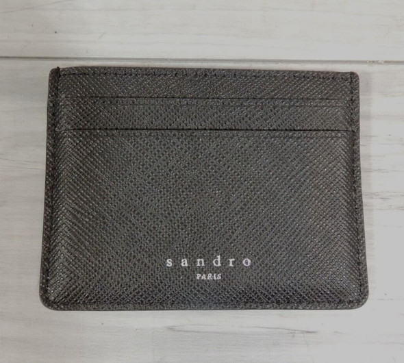 Sandro - Paris - Grained Black Leather Card Holder *Used