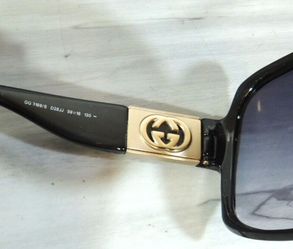 GUCCI  Black Sunglasses GG 3169/S D28JJ 59-16-130 - Made in Italy with case