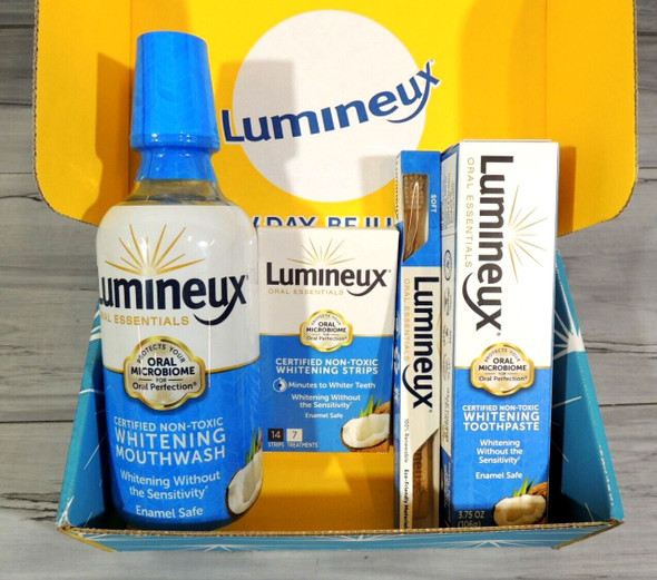 Lumineux Oral Essentials Teeth Whitening Kit-4 Piece Kit-Fluoride Free *New