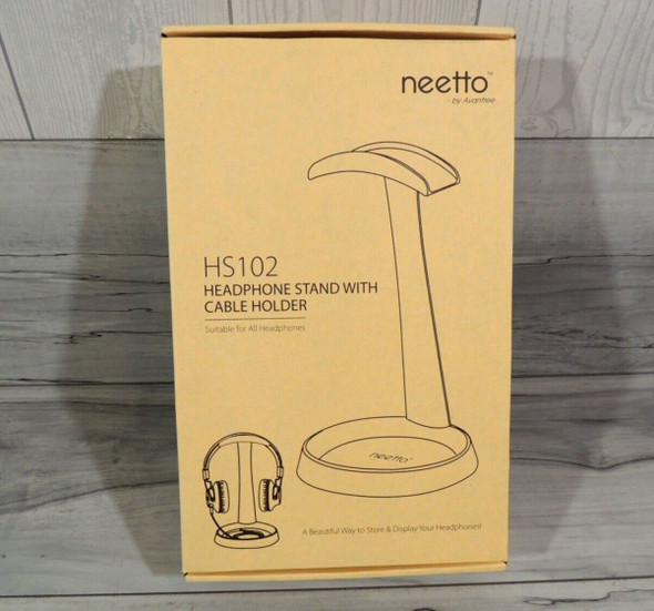 Neetto by Avantree Headphone Stand w/ Cable Holder HS102 Black - New, sealed