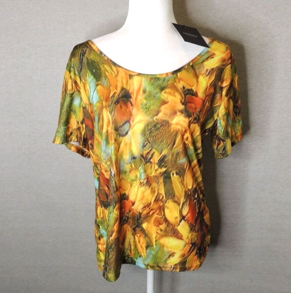Just Fashion Now Womens Top - Abstract Sunflower print - Medium
