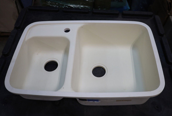 Avonite 60/40 Single Hole Double Bowl Kitchen Basin LOCAL PICKUP ONLY, AUSTIN TX