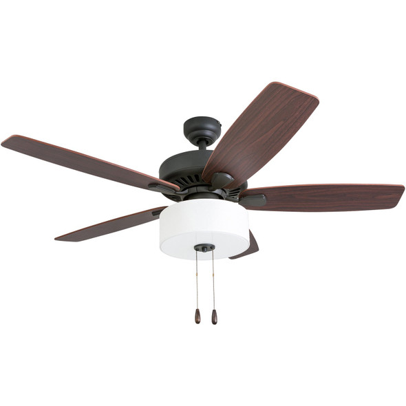 Sahara Fans 52" Reversible Blade Remote Control Ceiling Fan with Light - Bronze Finish - NEW