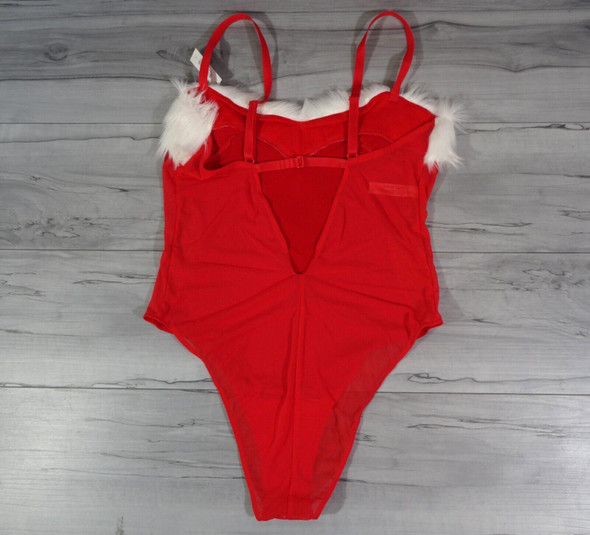 Adore Me Christmas Bodysuit in True Red Women's Size L *NEW*