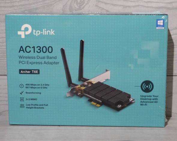TP-Link Archer T6E AC1300 Wireless Dual Band PCI Express Adapter *NEW, Sealed*