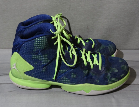 Nike Air Jordan Super Fly 4 Green & Blue Camo Sneakers 768929-405 Men's Size 13