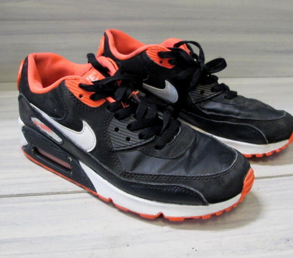 Nike Air Max 90 Sneaker Shoe Black w/ Pink 345017-064 - Youth Size 6Y