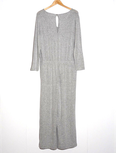 Lou & Grey Soft Blend Long Sleeved Jumpsuit, Heather Grey Women's Size L *NEW*