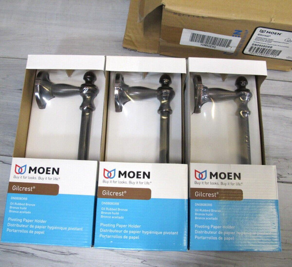 3 Moen DN0808 Pivoting Toilet Paper Holder - Gilcrest - Oil Rubbed Bronze *NEW