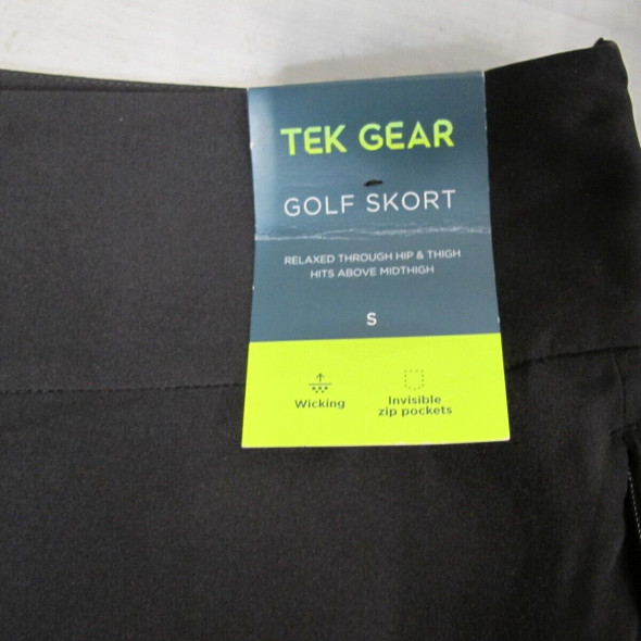 Tek Gear Golf Skort - Black, Mid Rise, wicking - Women's Small *New tags