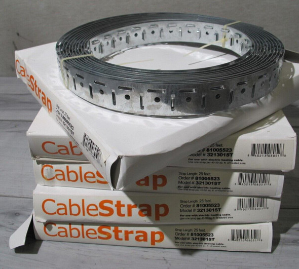 Lot of 5 CableStraps for Electric Heating Cable - 25ft Long each *Open Box