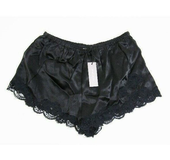 Julianna Rae Women's Black Le Tresor Silk Tap Pant w/ Lace Trim Size M **NWT**
