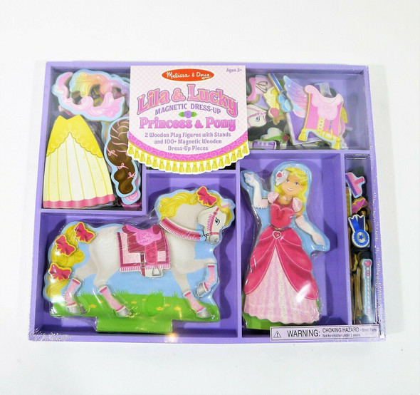 Melissa & Doug Lila and Lucky Wooden Dress-Up Princess Doll and Horse NEW SEALED