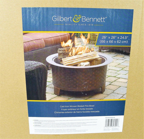 Gilbert & Bennett Woven Base Cast Iron Fire Pit NEW LOCAL PICKUP ONLY, AUSTIN TX