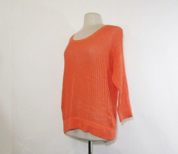 Calvin Klein Jeans Women's Orange Long Sleeve Knit Sweater Size Large