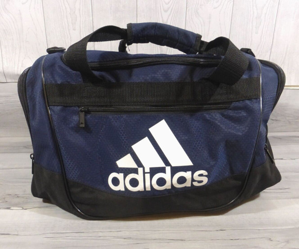 adidas  Navy Blue and Black Duffle Gym bag, Nylon - 18" x 10" x 9" *Used