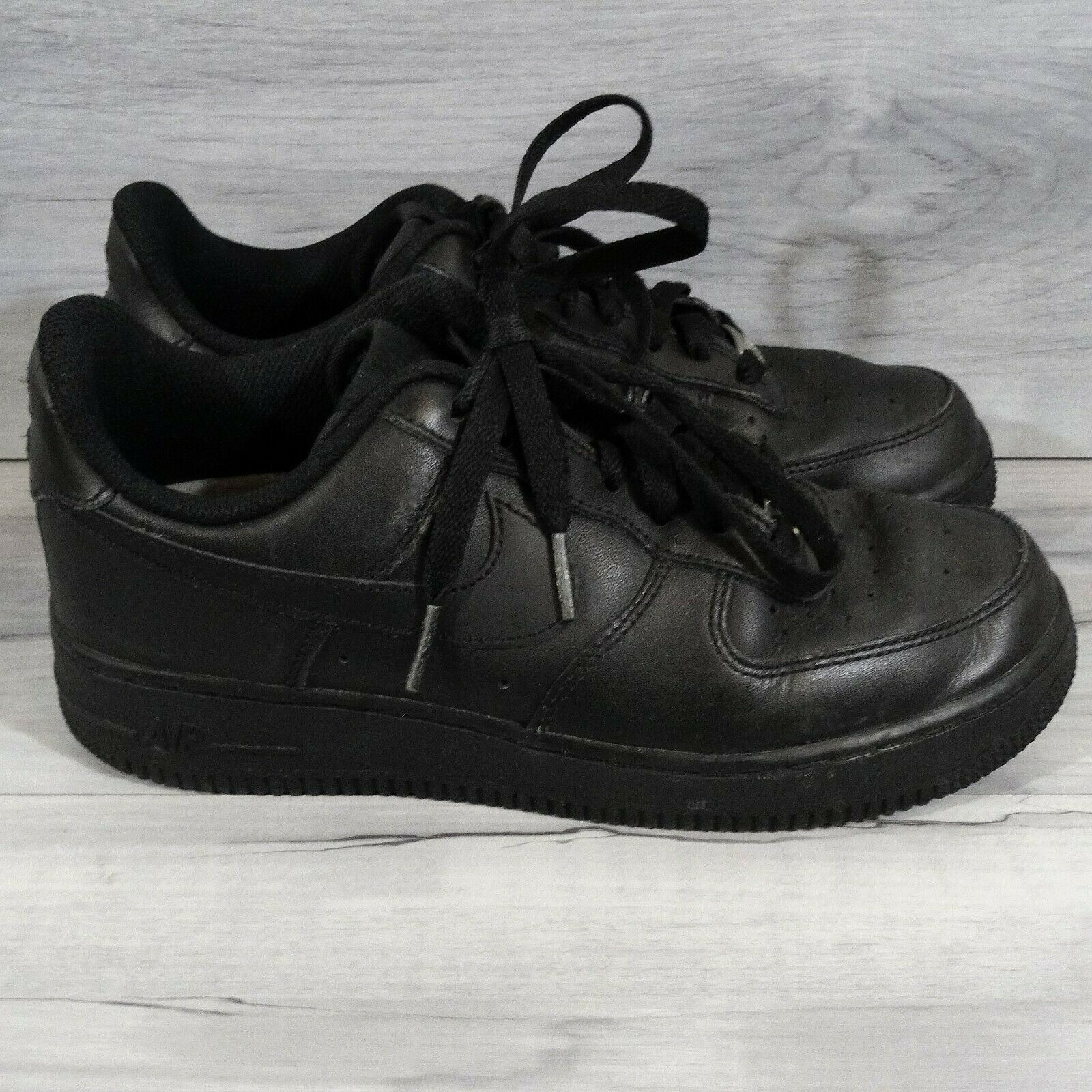 Nike Air Force 1 Triple Black Sneakers 315115 038 Women s Size 7.5