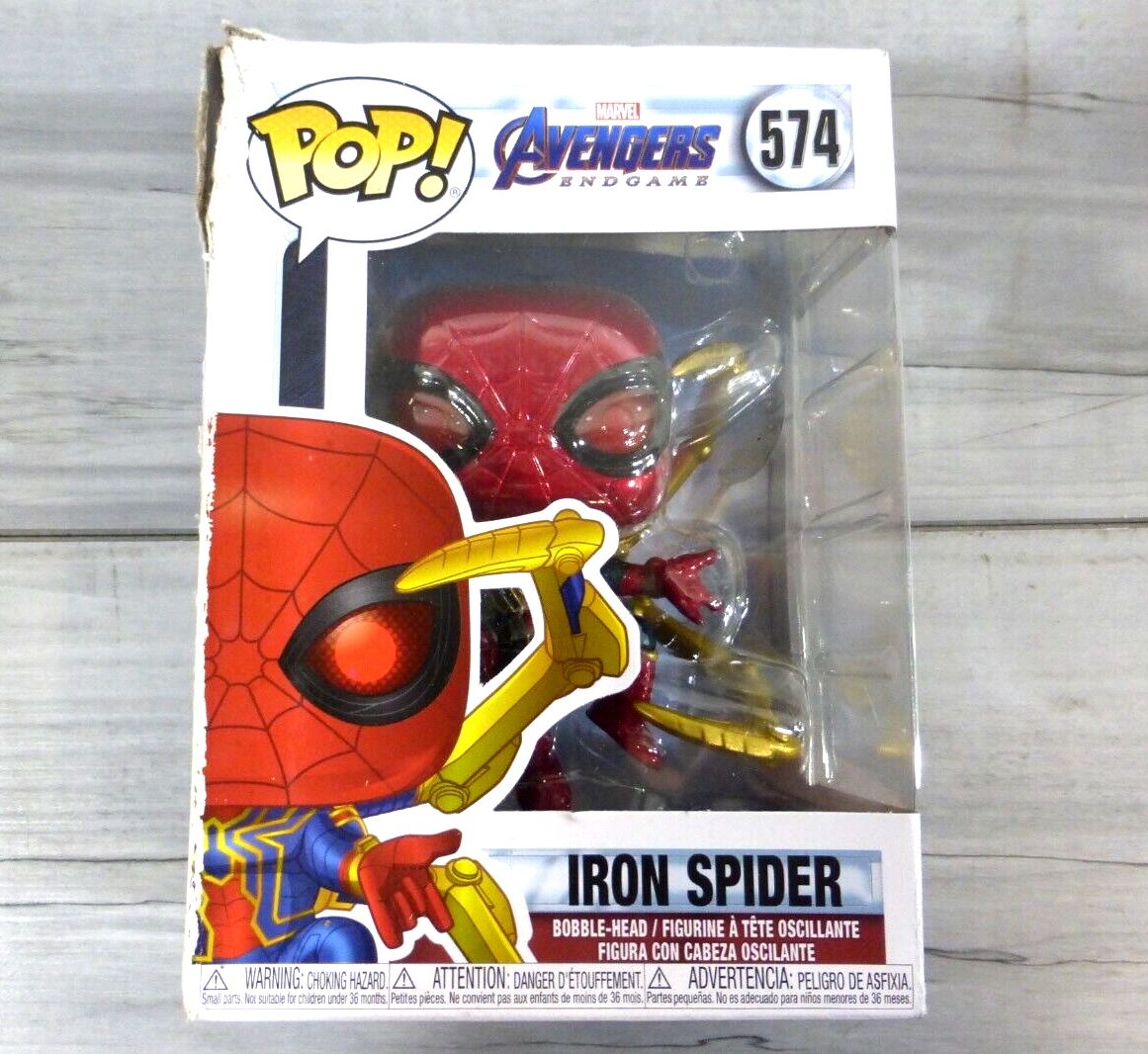 Funko POP! Marvel Avengers Endgame Iron Spider #574 Metallic Look *New, box  torn