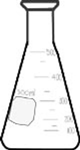 Flask, Erlenmeyer, Narrow Mouth, Heavy Duty Rim