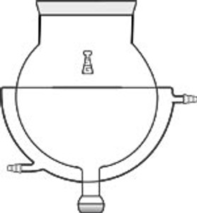 Flask, Reaction, Round Bottom, Jacketed, with Take-Off