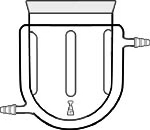Flask, Reaction, Cylindrical, Jacketed, Morton Indents