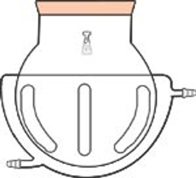 Flask, Reaction, Round Bottom, Jacketed, Morton Indents