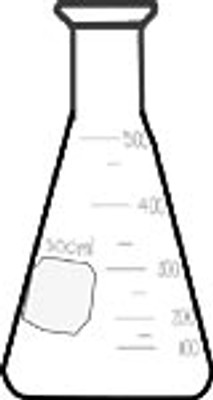 Flask, Erlenmeyer, Narrow Mouth, Heavy Duty Rim