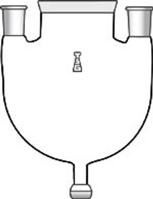 Flask, Reaction, Round Bottom, Three-Neck, with Take-Off