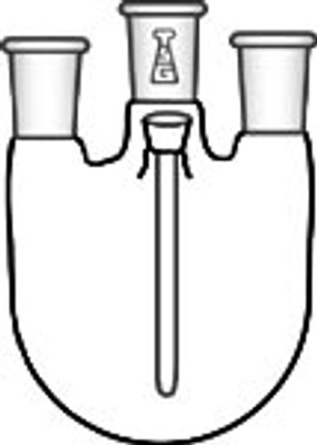Flask, Round Bottom, Three Standard Tapers with Thermometer Well